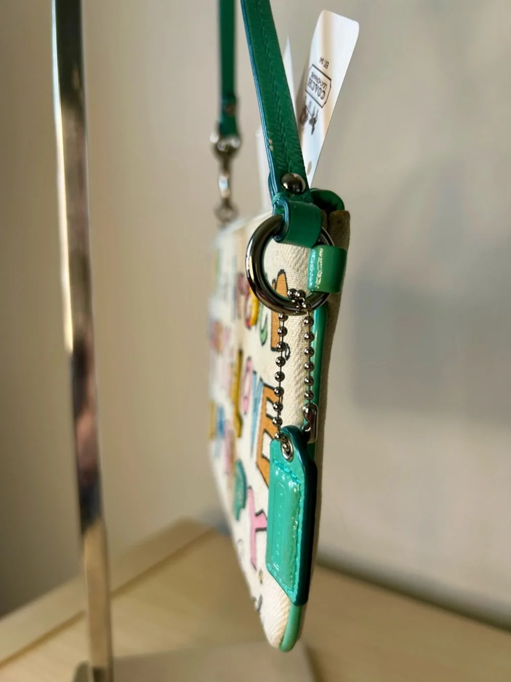 Coach Poppy Large Wristlet Poppy Is Love NWT - Picture 10 of 12